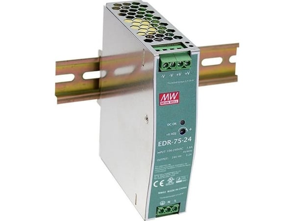 LevelOne POW-2431 - Strømforsyning (DIN-skinnemonterbar) - AC 90 - 264 / DC 127 - 370 V - 75 watt