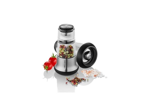 GEFU X-PLOSION® Pipiru kvernsalt med saltkopp sølv