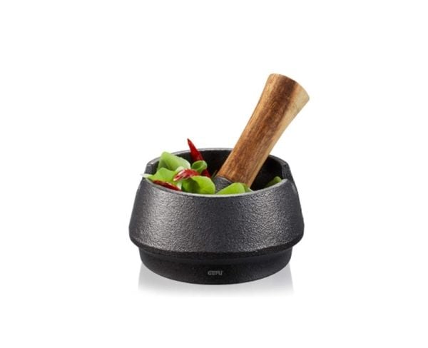 GEFU X-PLOSION, Sort, Tre, Akasietre, Støpejern, Morter og pistill, 90 mm, 2,7 kg, 1 stykker