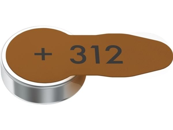 Varta 312, Engangsbatteri, PR41, Zink-luft, 1,45 V, 6 stykker, Hg (kvikksølv)