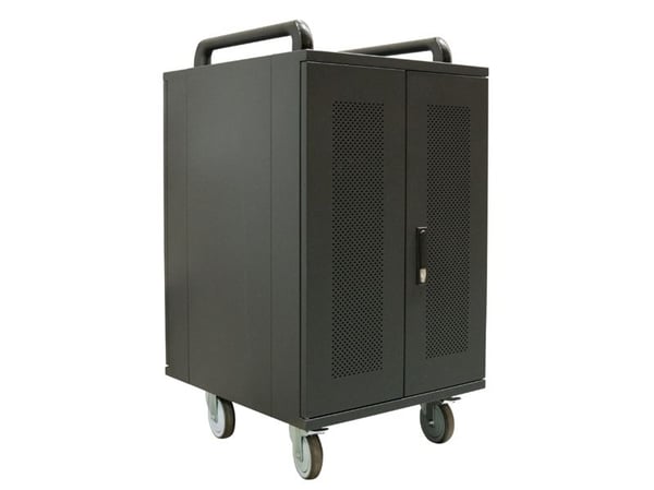 Avtek International Avtek Charging Cart 20, Skåp för hantering av bärbar enhet, Svart, Bärbar dator, 39,6 cm (15.6"), AC, nyckel