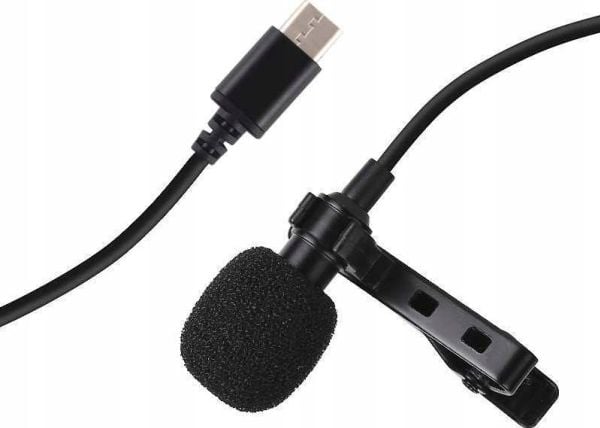 Puluz mikrofonuttak krawatowy med klips 1,5m USB-C PU425