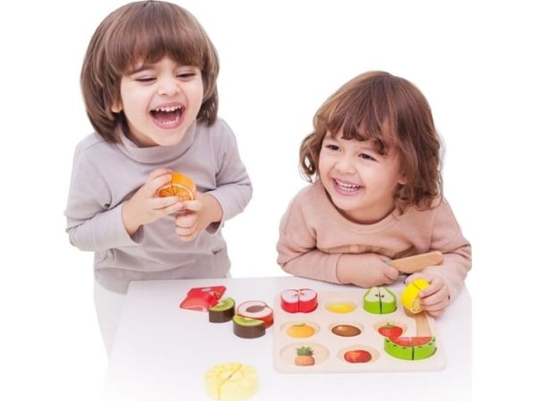 Delione Classic World frukt-skärset Montessori 20 delar