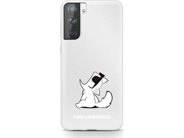 Hurtel Karl Lagerfeld Choupette fun-skal till Samsung Galaxy S21+ - transparent