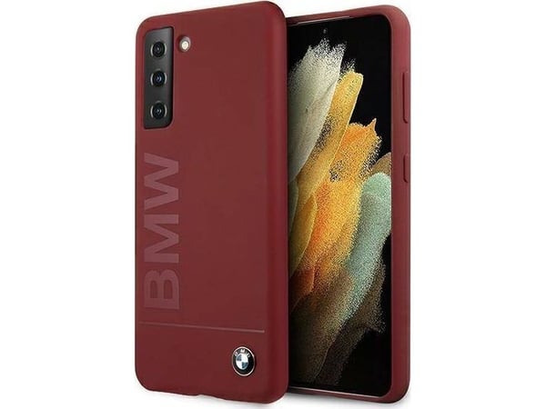 Samsung Galaxy S21 Plus BMW dekaler i silikon Signature Logo (BMHCS21MSLBLRE) röd