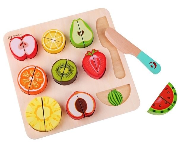 Delione Classic World frukt-skärset Montessori 20 delar