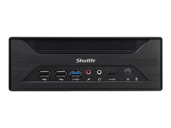 Shuttle XPC slim XH610 - Barebone - Slim-PC LGA1700-sokkel - Intel H610 - ingen CPU - RAM 0 GB - Gigabit Ethernet, 2.5 Gigabit Ethernet - svart