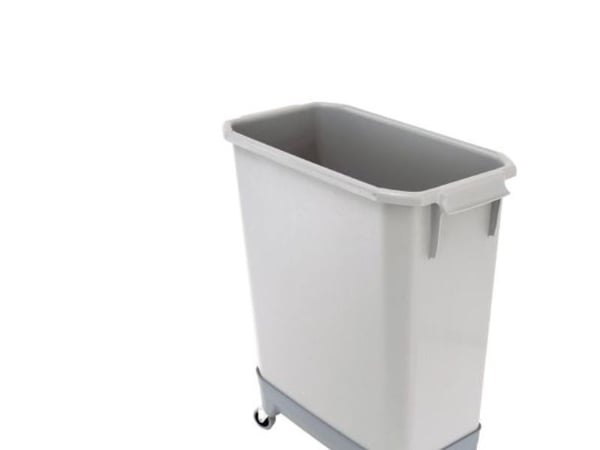 Vogn til affaldsbeholder 60L Patricia, Grå