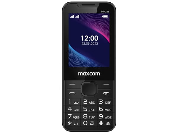 MaxCom Classic MM248 4G, Perusmalli, Kaksois-SIM, 6,1 cm (2.4"), 240 x 320 pikseliä, Musta