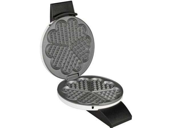 Cloer Waffle Iron 1621, 5 vohveli(a), Sydän (muoto), Musta, Harmaa, Valkoinen, 0,89 m, 930 W, 230 V