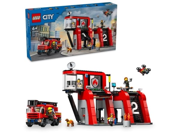 LEGO City 60414 Brannstasjon med brannbil