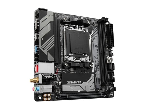 Gigabyte A620I AX - 1.0 - hovedkort - mini-ITX - Socket AM5 - AMD A620 Chipset - USB 3.2 Gen 1, USB-C 3.2 Gen 1, USB 3.2 Gen 2 - 2.5 Gigabit LAN, W...