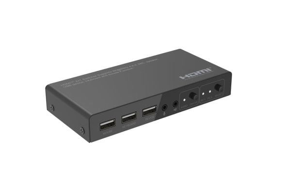 MicroConnect - KVM / video / lydbryter - 2 x KVM / video / lyd - 1 lokalbruker - stasjonær