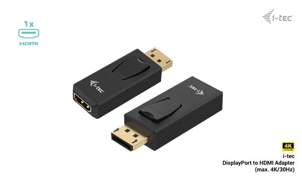 i-Tec - Videoadapter - DisplayPort-hane till HDMI-hona (DP2HDMI4K30HZ)
