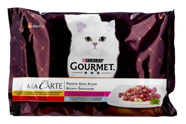 Nestle GOURMET Ala Carte 4x85 g kylling, kalkun, okse, laks