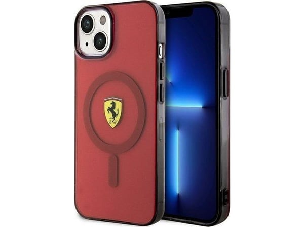 Ferrari FEHMP14SURKR iPhone 14 6,1" röd/röd hårt skal transparent Magsafe