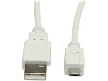 VALUE 11.99.8752, 1,8 m, USB A, Micro-USB B, USB 2.0, Hankjønn/hankjønn, Hvit