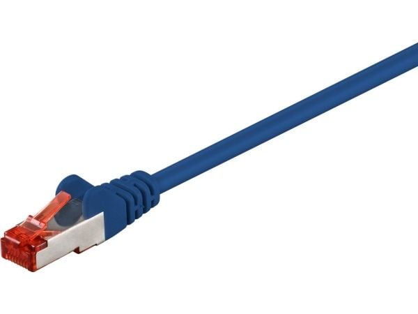 goobay - Koblingskabel - RJ-45 (hann) til RJ-45 (hann) - 2 m - SFTP, PiMF - CAT 6 - halogenfri, formstøpt, uten hindringer - blå