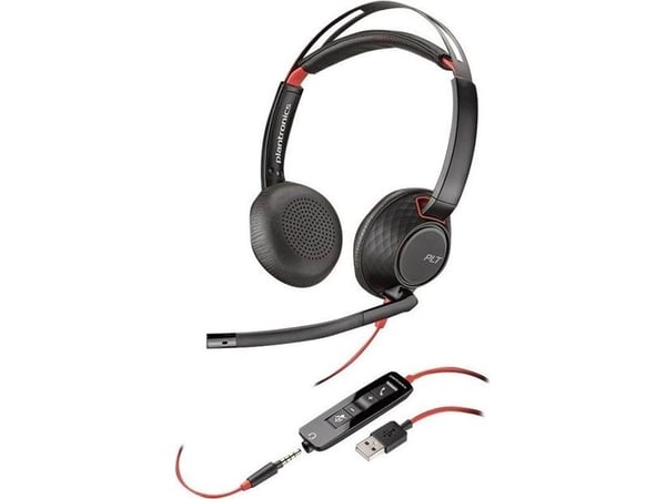 Poly Blackwire C5220 USB-A - 5200 Series - headset - på örat - kabelansluten - USB, 3,5 mm kontakt
