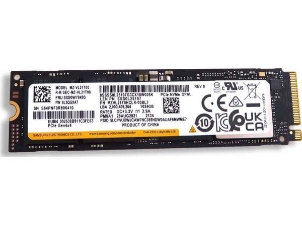 Lenovo SSD M.2 2280 PCIe NVMe 1TB OPAL 2.0 FRU SSD M.2 2280 SSD M.2 2280