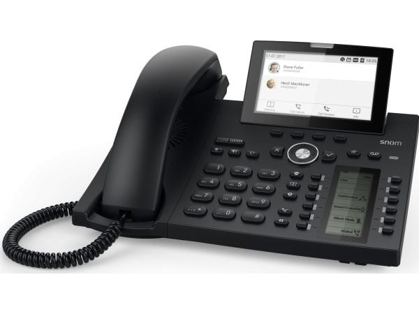 Snom D385, IP Phone, Musta, Johdollinen puhelin, Pöytä/Seinä, Kanavansisäinen, Kaistan ulkopuolella, SIP-tiedot, 12 linjat