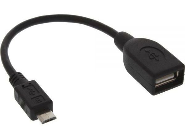InLine 31606, 0,15 m, USB A, Micro-USB B, Svart
