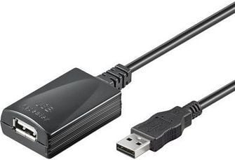 M-CAB - USB-forlengelseskabel - USB (hann) til USB (hunn) - 5 m - aktiv