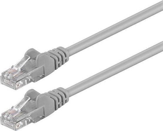 goobay - Nätverkskabel - RJ-45 (hane) till RJ-45 (hane) - 50 m - UTP - CAT 5e - formpressad, hakfri - grå