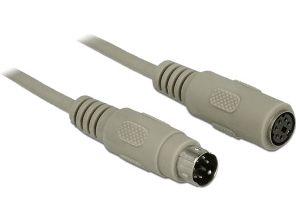 Goobay 50222, 2 m, 6-p Mini-DIN, 6-p Mini-DIN, Hankjønn, Hunkjønn, Grå