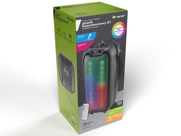 Tracer Tower - Selskapshøyttaler - for bærbar bruk - trådløs - Bluetooth - 16 watt