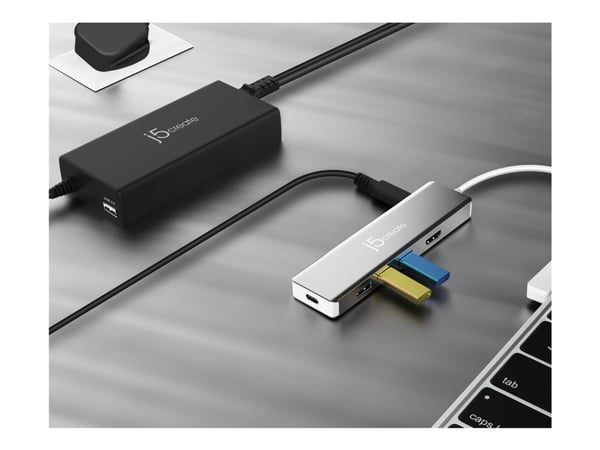 j5create JUP2290C-FN 100 W PD USB-C®-superlader - UK, 1,2 m, Sort