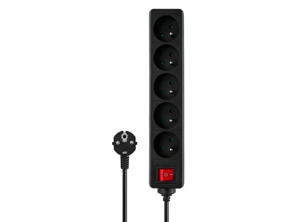 SAVIO LZ-02 - pistorasia - AC 230 - 250 V - 2500 Watt - lähtöliittimet: 5 - 3 m johto