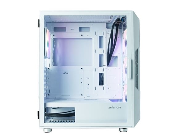 Zalman i3 NEO - Mid tower - ATX - sidepanel med vindu (herdet glass) - ingen strømforsyning - hvit - USB/lyd