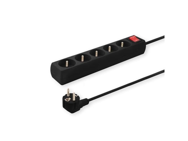 SAVIO LZ-04 - Pistorasia - AC 230 - 250 V - 2500 Watt - lähtöliittimet: 6 - 5 m kaapeli