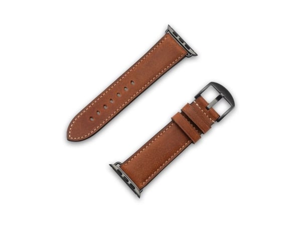 JT BERLIN 10833, Band, Smartklokke, Brun, Apple, Watch Serie 1-3 (42mm), Serie 4-8 (44 45mm), Watch Ultra, Ekte lær