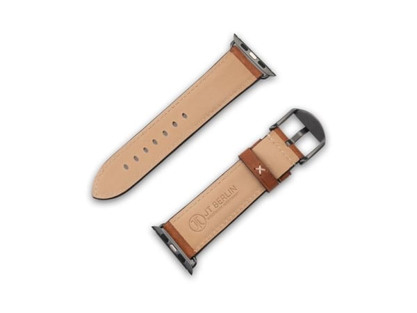 JT BERLIN 10833, Band, Smartklokke, Brun, Apple, Watch Serie 1-3 (42mm), Serie 4-8 (44 45mm), Watch Ultra, Ekte lær
