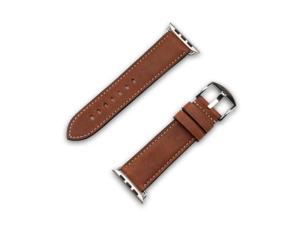 JT Berlin Watchband Charlie Armbånd 42 mm, 44 mm, 45 mm, 49 mm M Brun, Rustfritt stål Watch Series 1, Watch Series 2, Watch Series 3, Watch Series ...