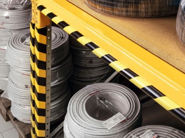 Durable C25R, Polyuretan (PU), Svart, Gult, Avrundet, 1000 mm, China