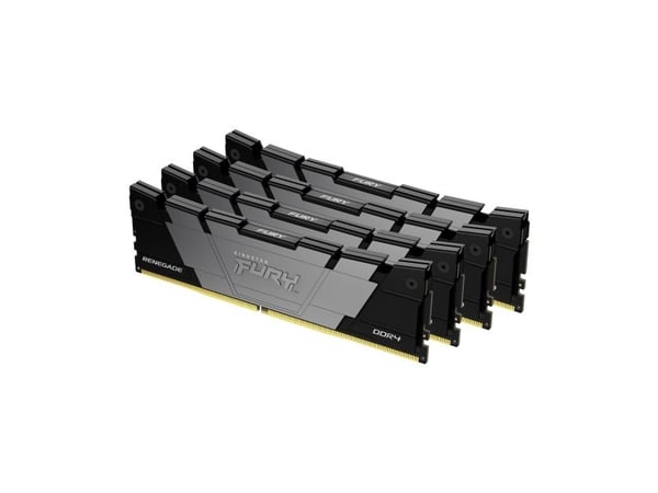 Kingston FURY Renegade - DDR4 - sett - 32 GB: 4 x 8 GB - DIMM 288-pin - 3600 MT/s / PC4-28800 - CL16 - 1.2 V - ikke-bufret - ikke-ECC - svart