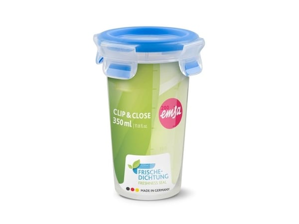 emsa fresh oppbevaringsboks CLIP & CLOSE, 0,35 liter, transparent transportsikker klipslukking, unik forsegling - 1 stk (508551)