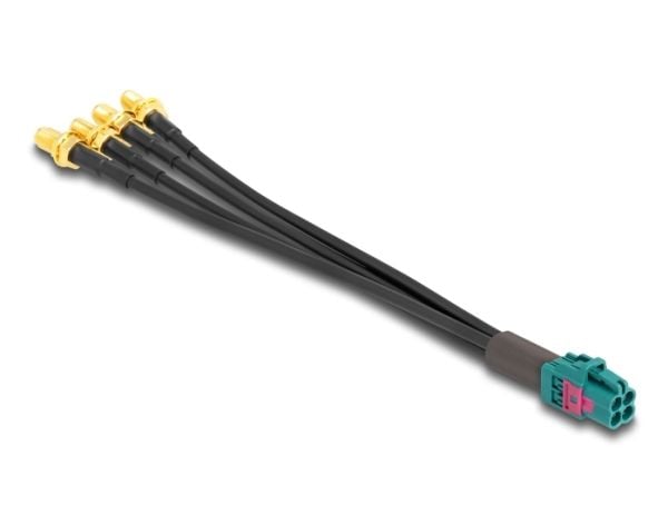 Delock - Antennekabel - mini FAKRA Z connector quad (hann) til SMA B type (hann) - 20 cm - blå, RAL 5021 Delock - Antennekabel - mini FAKRA Z connector quad (hann) til SMA B type (hann) - 20 cm - blå, RAL 5021