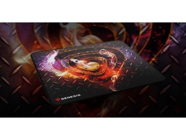 GENESIS Carbon 500 M Steel G2, Flerfarget, Bilde, Stoff, Gummi, Antiskliunderlag, Musematte til gaming