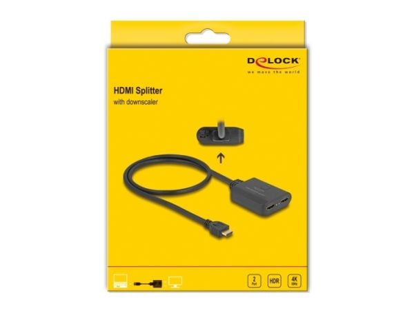 DeLOCK 18650, HDMI, HDMI, 3840 x 2160 pikseliä, musta, Muovi, 4K Ultra HD