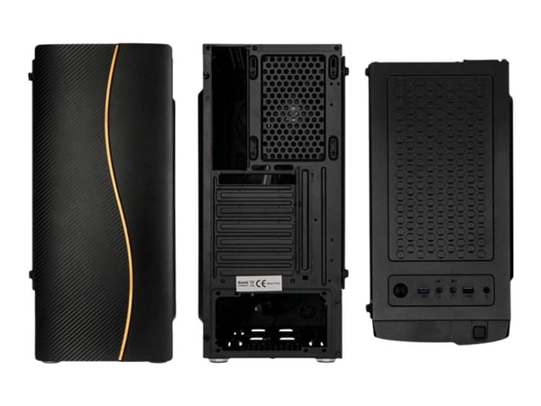 Kolink Inspire K5 ARGB - Mid tower - ATX - sidepanel med vindu (herdet glass) - ingen strømforsyning (ATX) - svart - USB/lyd