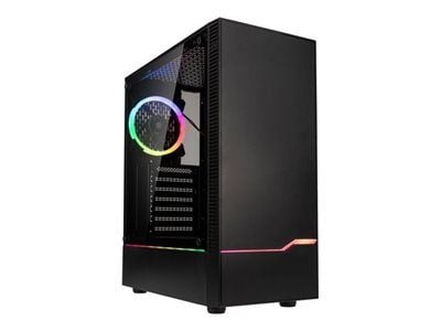 Kolink Inspire K9 - Midi-tårn - ATX - sidepanel med vindu (herdet glass) - ingen strømforsyning (ATX) - svart - USB/lyd