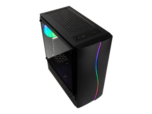Kolink Inspire K5 ARGB - Mid tower - ATX - sidepanel med vindu (herdet glass) - ingen strømforsyning (ATX) - svart - USB/lyd