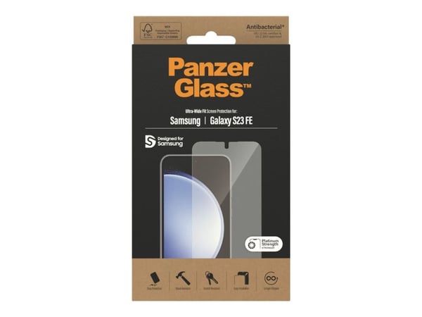 PanzerGlass - Skjermbeskyttelse for mobiltelefon - ultrapasning - blank - for Samsung Galaxy S23 FE