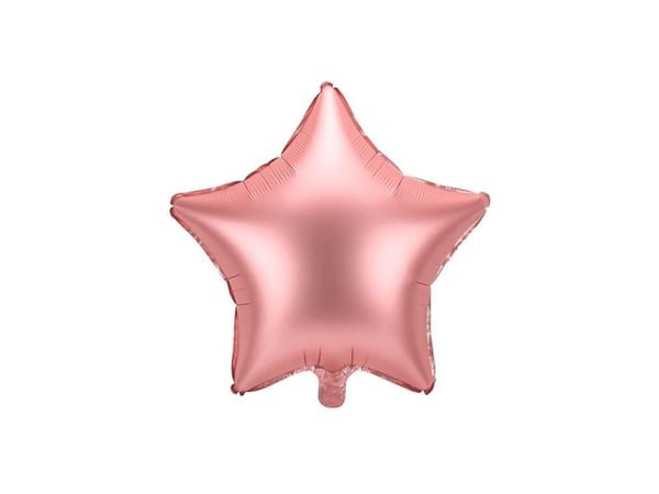 Folieballon Stjerne, Rose gold mat
