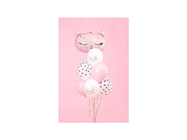 PartyDeco SB14P-306-000-6, Toy balloon, Latex, Svart, Guld, Rosa, Vit, Oval, 30 cm, 6 styck