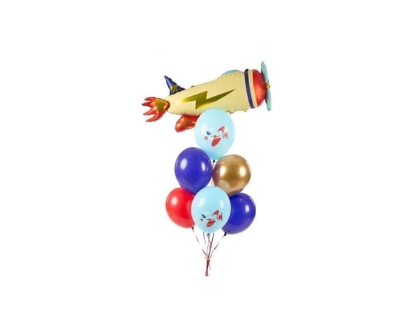 PartyDeco SB14P-312-000-6, Lekeballong, Latex, Flerfarget, Temafest, Rund, 8 år